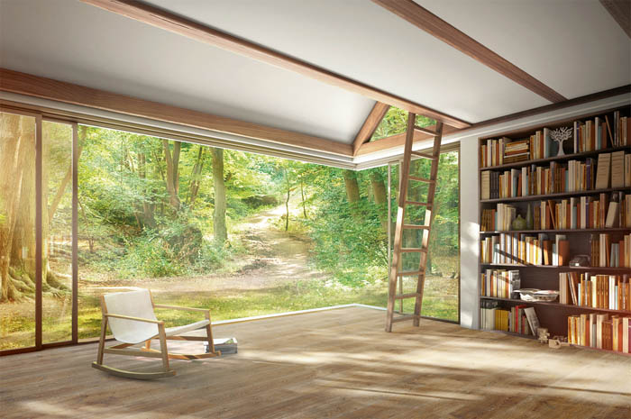 Engineered Wood Floor in a library in Aberdeenshire Engineered Wood Floor in a library in Aberdeenshire image